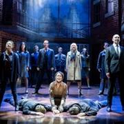 Niki Colwell Evans and cast during a production of Blood Brothers