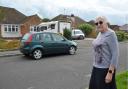 Brenda Dore, 78, is frustrated at the 'mystery' car outside her house
