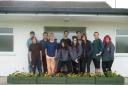 The team of youngsters who helped to spruce up the areas around West Lavington village hall