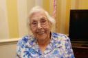 Gwen Williams is celebrating her 100th birthday at Cepen Lodge Care Home, Chippenham. Pic: Gwen Williams. Pic by Vicky Scipio 05 VS2438.
