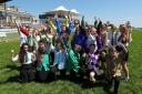 Hardenhuish Scool pupils at Bath Racecourse as part of Racing to School.