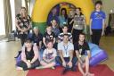Youngsters and youth club volunteers at the open event. Photo: Diane Vose 5804/1.