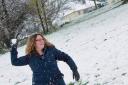 Claire Pugh had fun in the snow