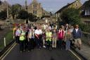 Walkers celebrate  at Church Street in Melksham as Get Wiltshire Walking receives funding to continue its work		       	(