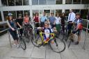 Staff from Zurich taking part in this year's Swindon Bike Challenge