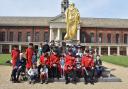 Two young girls from Salisbury meet the Chelsea Pensioners