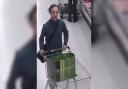 Hampshire Police have released this CCTV image of a man they would like to speak with in connection with an incident in which more than £320 worth of meat and flowers were stolen from the Waitrose in Tesco.