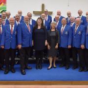Swindon Male Voice Choir with director of music Kirstie Smith