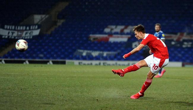 Scott Twine scored seven goals for Swindon Town last season, including a stunner against Ipswich Town at Portman Road   Photo: Dave Evans