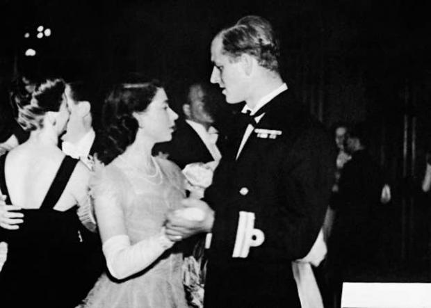 This Is Wiltshire: Princess Elizabeth dancing with her fiance, Lieutenant Philip Mountbatten (PA)