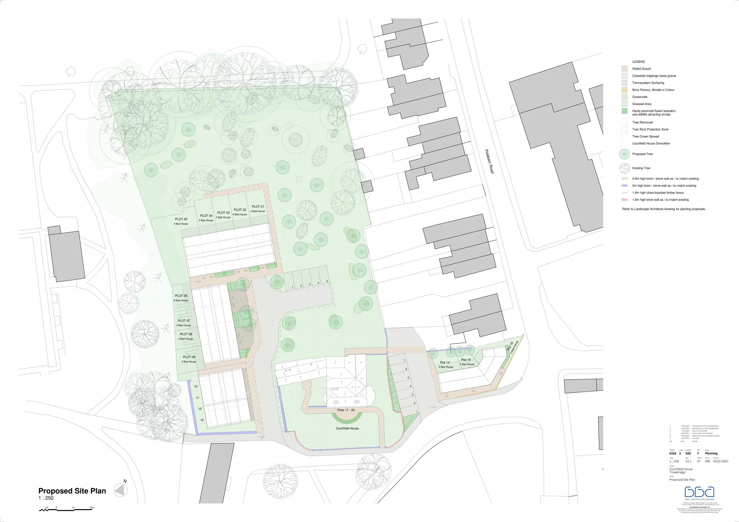 Proposed site plan for Courtfield House