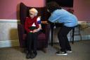 Care home resident gets the Oxford vaccine. Picture: PA