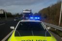 Wiltshire Police pulling over a lorry after its driver was caught texting