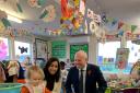 MP Justin Tomlinson visited IMagination Childcare Nursery in Moredon