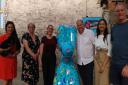 Artist Judy Guillery, Janine Howarth, Marina Strinkovsky, Jim Robbins, Adorabelle Shaikh and Paul Dixon and the Swindon Borough Council Swindog