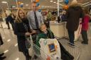 Opening of new Aldi Pictured Store manager Michael Passmore with son Max (5) and Sheryl Crouch from Prospect03/11/16Pictures Clare Green/ www.claregreenphotography.com