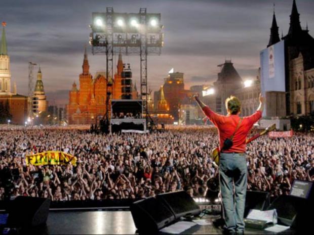 This Is Wiltshire: Paul McCartney performs in Red Square to 100,000 Russians. Photo: Bill Bernstein MPL