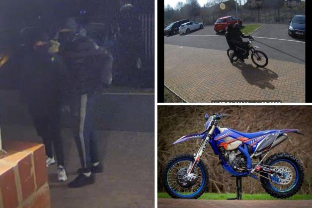 This Is Wiltshire: Jack Grove's bike and the pair of thieves who broke into his garage caught on CCTV