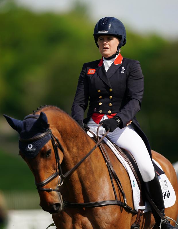 This Is Wiltshire: Pippa Funnell on Billy Walk On during the dressage test on day two of the Badminton Horse Trials held at The Badminton Estate, Gloucestershire. Picture date: Thursday May 5, 2022. Photo: PA/David Davies