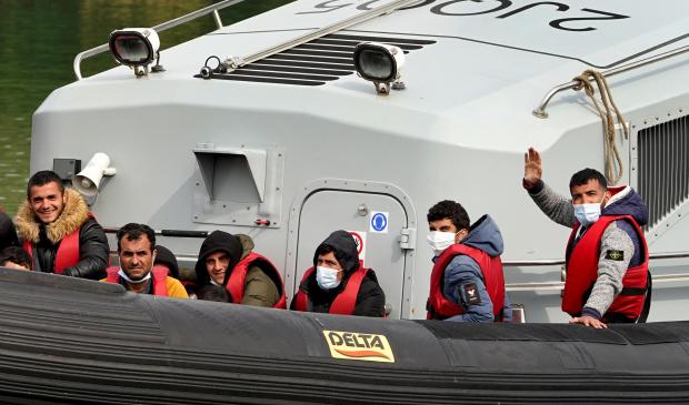 This Is Wiltshire: Migrants being brought over to Dover in Kent (PA)