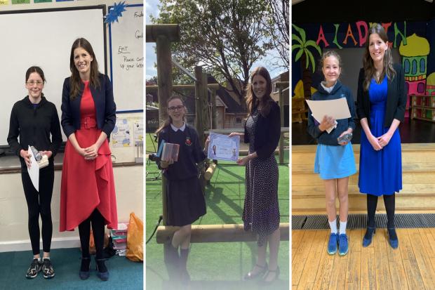 Michelle Donelan MP awards winners of World Book Day competition with prizes