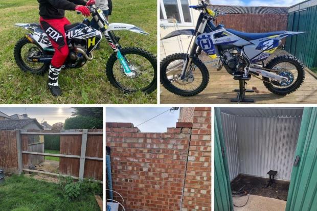 This Is Wiltshire: Paul Weaver's two stolen bikes and the damage to his back garden