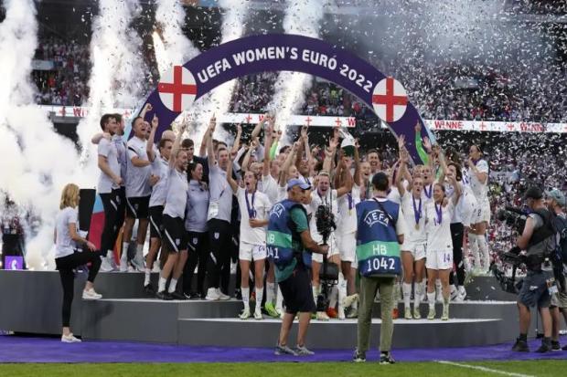 England's Lionesses celebrate winning Euro 2022 on Sunday (Picture: PA)