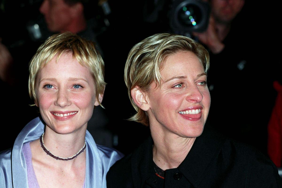 Anne Heche and Ellen DeGeneres in Los Angeles in March 2000