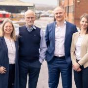 Left to right: Jan Marriott, HSEQ manager, with Tom M Marriot, chairman, Tom J Marriott, operations director and Carolyn Marriott, People business manager at HW Facilities